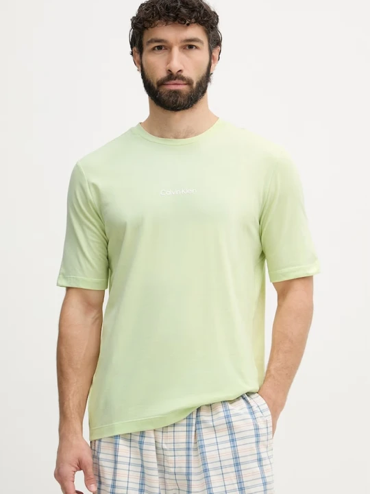 Zdjęcie produktu Calvin Klein T-shirt męski z bawełną zielony