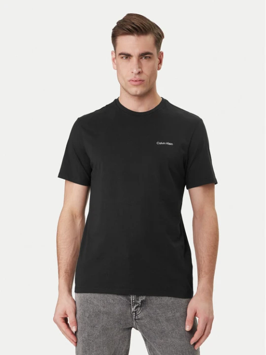 Zdjęcie produktu Calvin Klein T-Shirt Micro Logo LV04LC255G Czarny Regular Fit