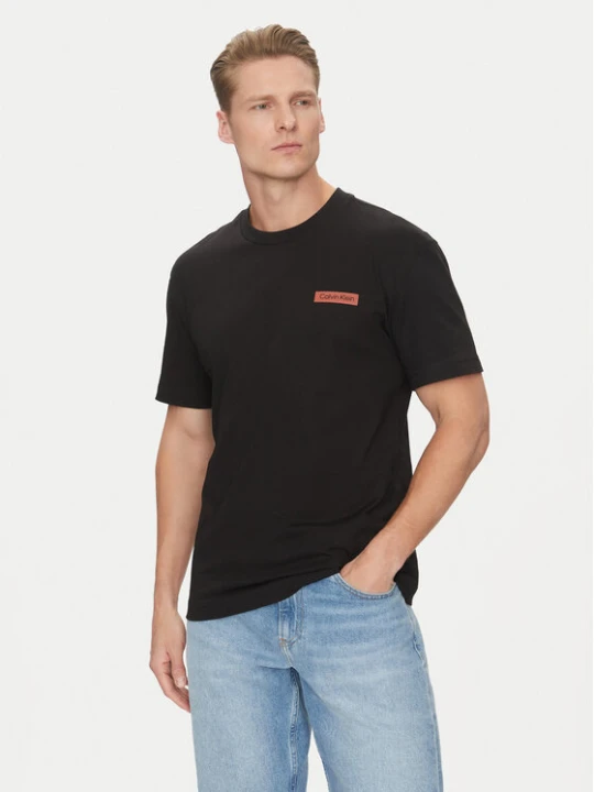 Zdjęcie produktu Calvin Klein T-Shirt Overlay Print K10K114158 Czarny Regular Fit