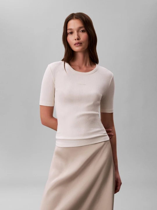 Zdjęcie produktu Calvin Klein T-shirt | Slim Fit beżowy