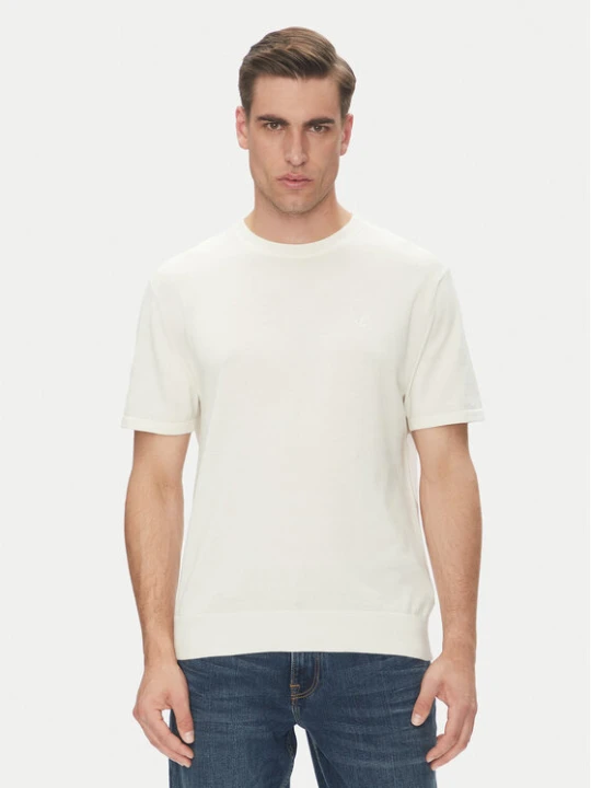 Zdjęcie produktu Calvin Klein T-Shirt Supima LV04LC333G Écru Regular Fit Kremowy