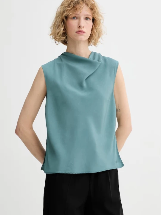 Zdjęcie produktu Calvin Klein top damska z wiskozy turkusowy
