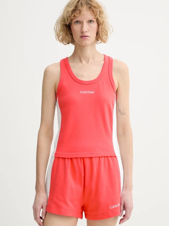 Zdjęcie produktu Calvin Klein top damski bawełniany różowy