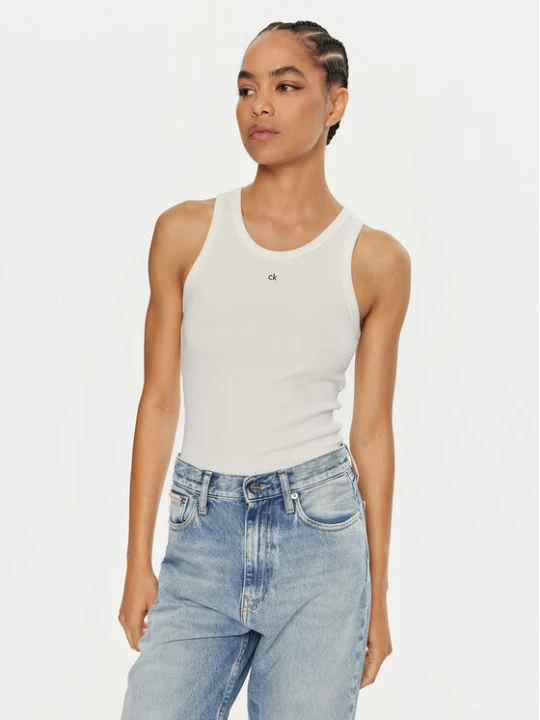 Zdjęcie produktu Calvin Klein Top Graphic K20K208065 Biały Slim Fit