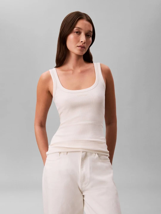 Zdjęcie produktu Calvin Klein Top | Slim Fit ecru