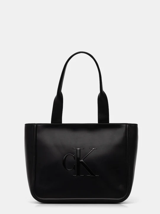Zdjęcie produktu Calvin Klein torebka shopper damska z imitacji skóry czarny