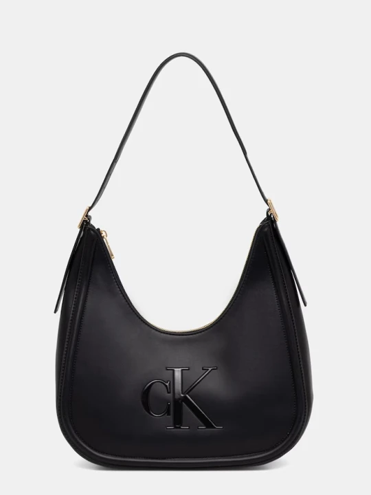 Zdjęcie produktu Calvin Klein torebka hobo damska z imitacji skóry czarny