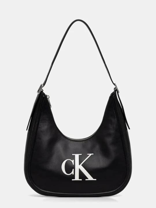 Zdjęcie produktu Calvin Klein torebka hobo damska z imitacji skóry czarny