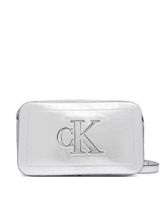 Zdjęcie produktu Calvin Klein Torebka Bold Ck Outline Mtl Camera Bag LV04F3896G Srebrny