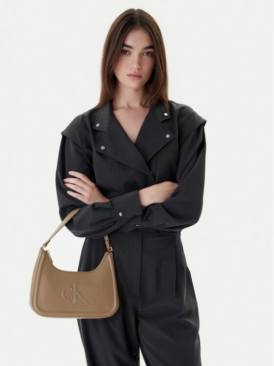 Zdjęcie produktu Calvin Klein Torebka Bold Ck Small Shoulder Bag LV04F3230G Beżowy