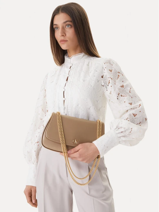 Zdjęcie produktu Calvin Klein Torebka Ck Convertible Chain Medium Bag LV04F3171G Beżowy