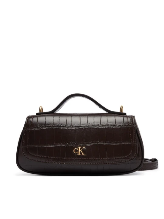 Zdjęcie produktu Calvin Klein Torebka Ck Croc Top Handle Bag LV04F3903G Brązowy ciemny