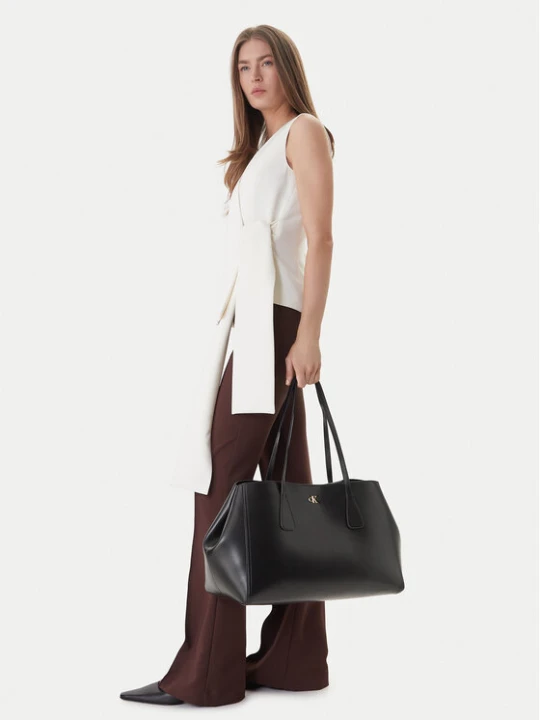 Zdjęcie produktu Calvin Klein Torebka Ck Snap Large Tote LV04F3502G Czarny