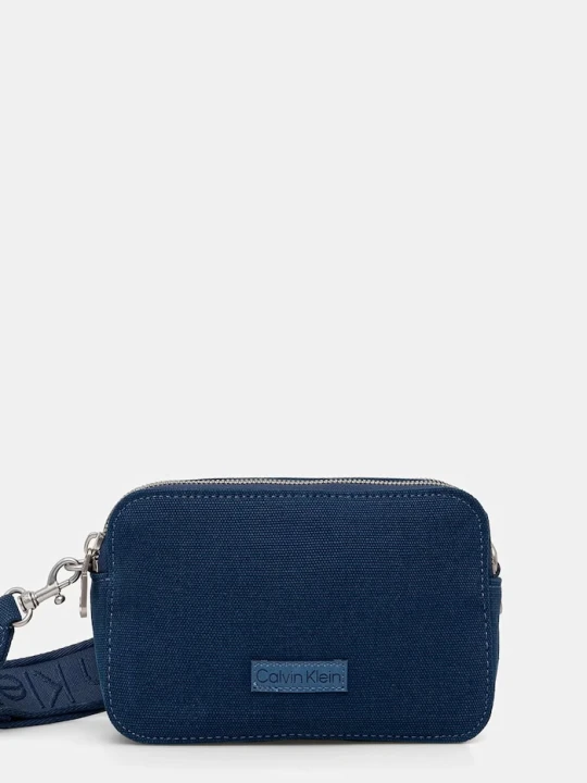 Zdjęcie produktu Calvin Klein torebka crossbody damska bawełniana niebieski