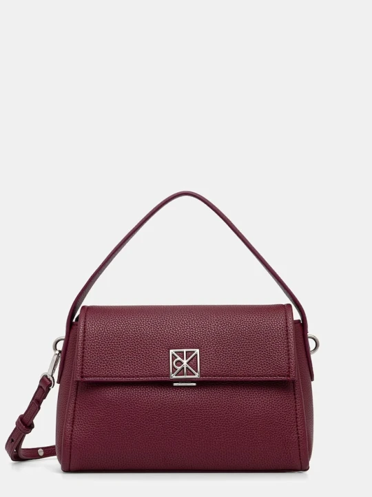 Zdjęcie produktu Calvin Klein torebka crossbody damska z imitacji skóry bordowy