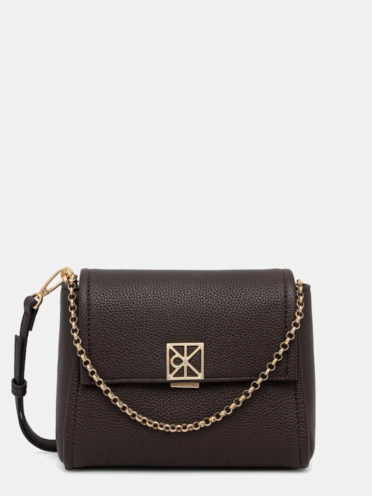 Zdjęcie produktu Calvin Klein torebka crossbody damska z imitacji skóry brązowy