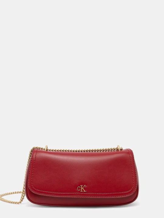 Zdjęcie produktu Calvin Klein torebka crossbody damska z imitacji skóry czerwony