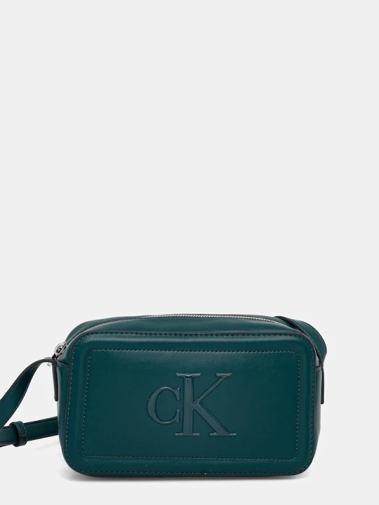 Zdjęcie produktu Calvin Klein torebka crossbody damska z imitacji skóry turkusowy