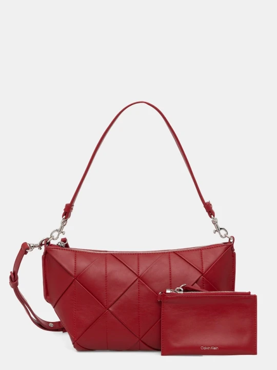 Zdjęcie produktu Calvin Klein torebka crossbody damska z imitacji skóry czerwony