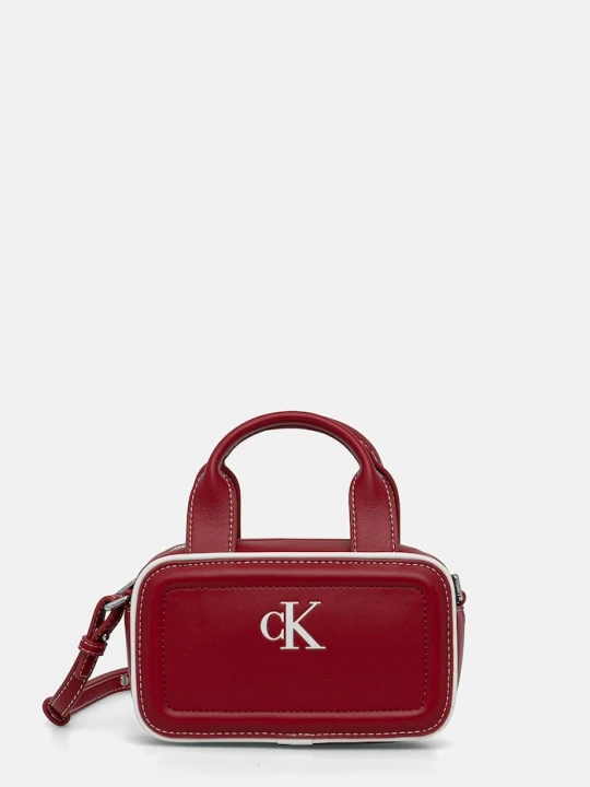 Zdjęcie produktu Calvin Klein torebka crossbody damska z imitacji skóry czerwony
