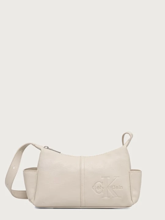 Zdjęcie produktu Calvin Klein torebka crossbody damska z imitacji skóry beżowy