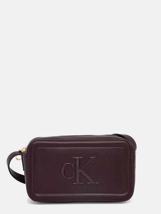 Zdjęcie produktu Calvin Klein torebka crossbody damska z imitacji skóry fioletowy
