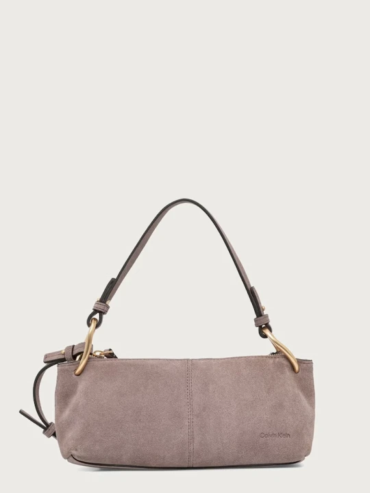 Zdjęcie produktu Calvin Klein torebka crossbody damska zamszowa brązowy
