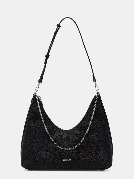 Zdjęcie produktu Calvin Klein torebka hobo damska z imitacji skóry czarny