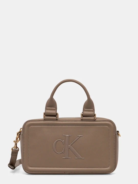 Zdjęcie produktu Calvin Klein torebka damska z imitacji skóry beżowy