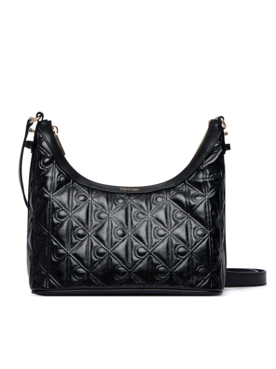 Zdjęcie produktu Calvin Klein Torebka Emblem Aop Debossed Shoulder Bag LV04F3874G Czarny