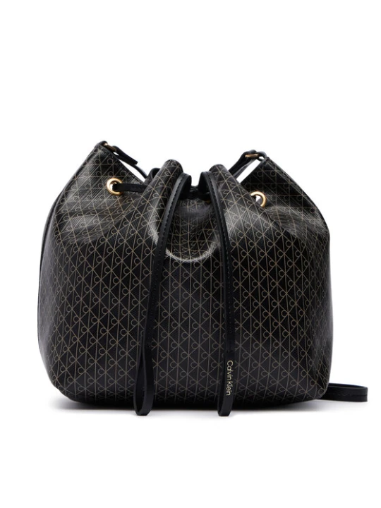 Zdjęcie produktu Calvin Klein Torebka Emblem Aop Drawstring Bucket LV04F3785G Czarny