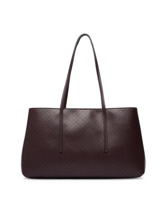 Zdjęcie produktu Calvin Klein Torebka Emblem Aop Medium Work Tote LV04F3786G Bordowy