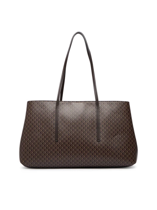 Zdjęcie produktu Calvin Klein Torebka Emblem Aop Medium Work Tote LV04F3786G Brązowy ciemny