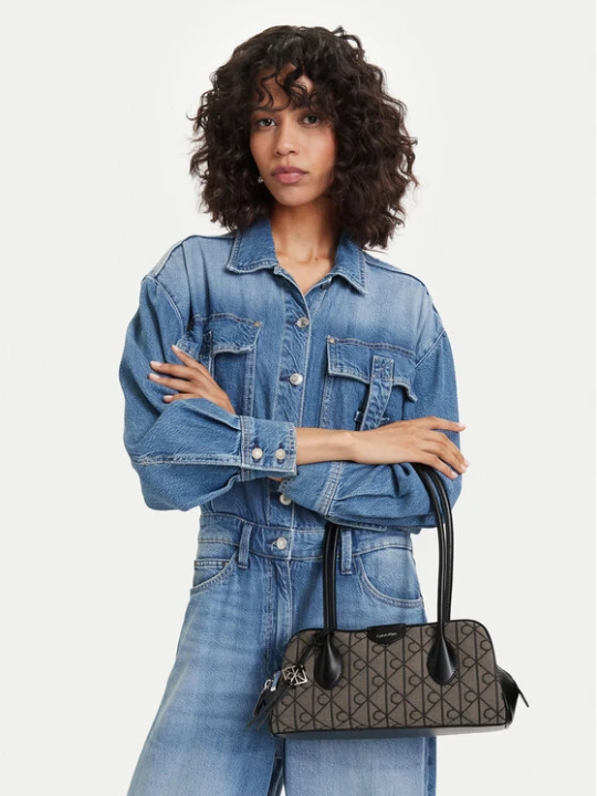 Zdjęcie produktu Calvin Klein Torebka Emblem Trio Jacquard LV04F3744G Szary