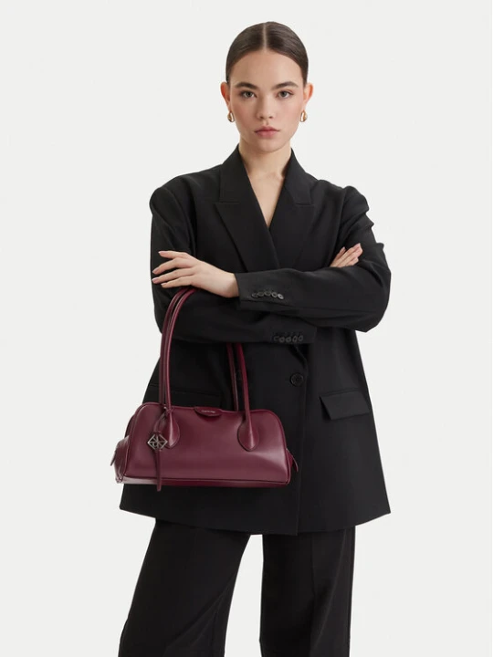 Zdjęcie produktu Calvin Klein Torebka Emblem Trio Shoulder Bag LV04F3369G Bordowy