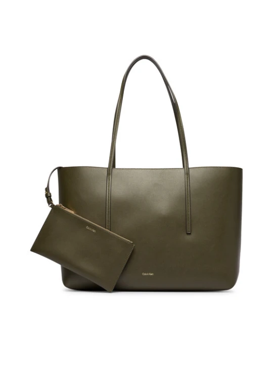 Zdjęcie produktu Calvin Klein Torebka Foil Logo Tote W / Pouch LV04F3274G Zielony ciemny