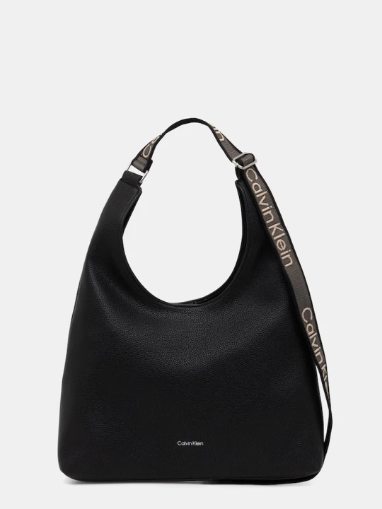 Zdjęcie produktu Calvin Klein torebka hobo damska z imitacji skóry czarny
