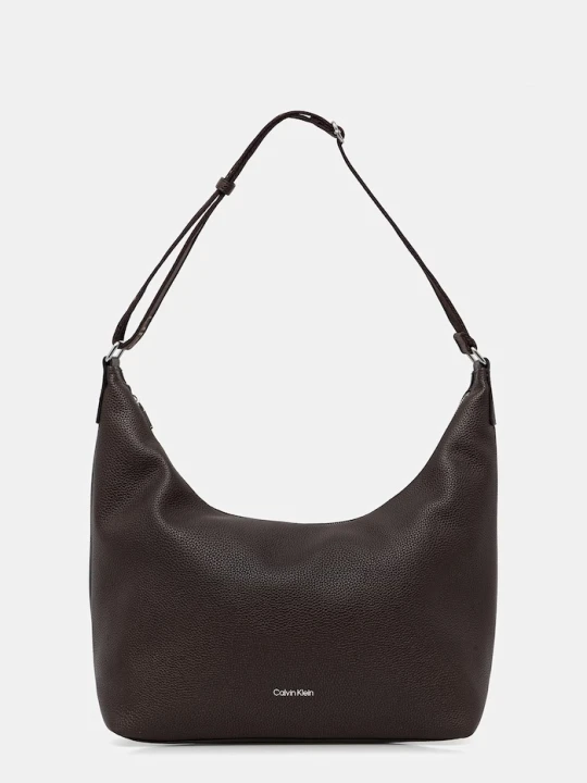 Zdjęcie produktu Calvin Klein torebka hobo damska z imitacji skóry brązowy