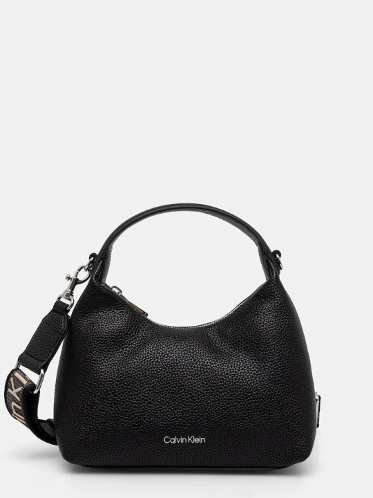 Zdjęcie produktu Calvin Klein torebka hobo damska z imitacji skóry czarny