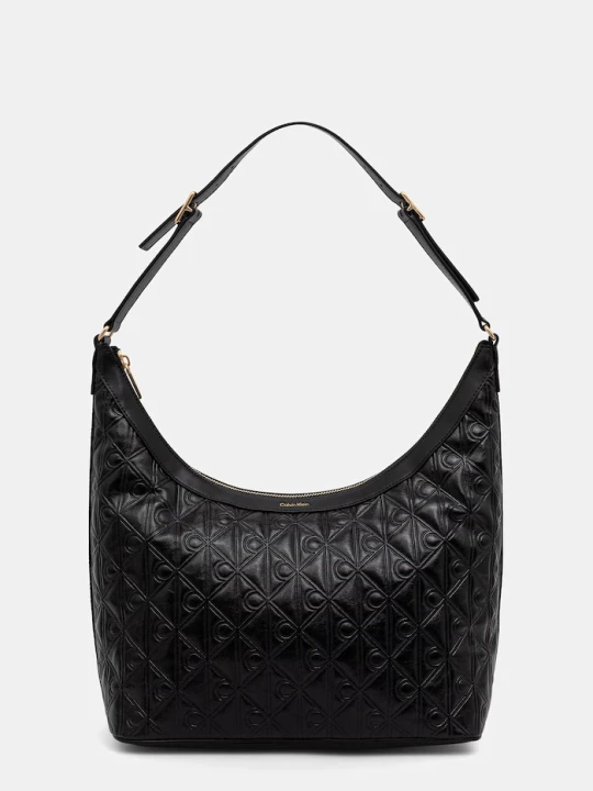 Zdjęcie produktu Calvin Klein torebka hobo damska z imitacji skóry czarny