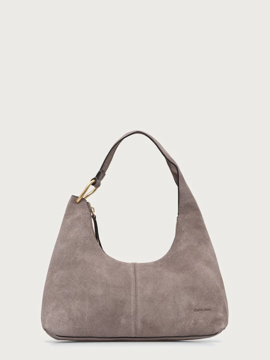Zdjęcie produktu Calvin Klein torebka hobo damska zamszowa brązowy
