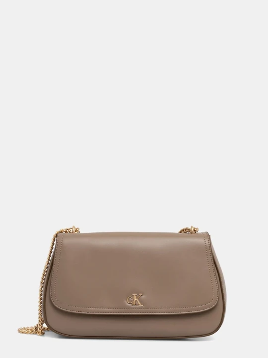 Zdjęcie produktu Calvin Klein torebka crossbody damska z imitacji skóry beżowy