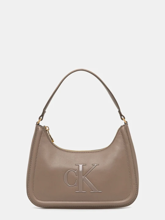 Zdjęcie produktu Calvin Klein torebka bagietka damska z imitacji skóry beżowy