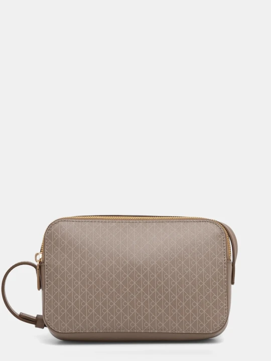 Zdjęcie produktu Calvin Klein torebka crossbody damska z imitacji skóry beżowy