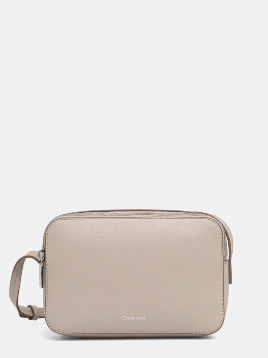 Zdjęcie produktu Calvin Klein torebka crossbody damska z imitacji skóry beżowy