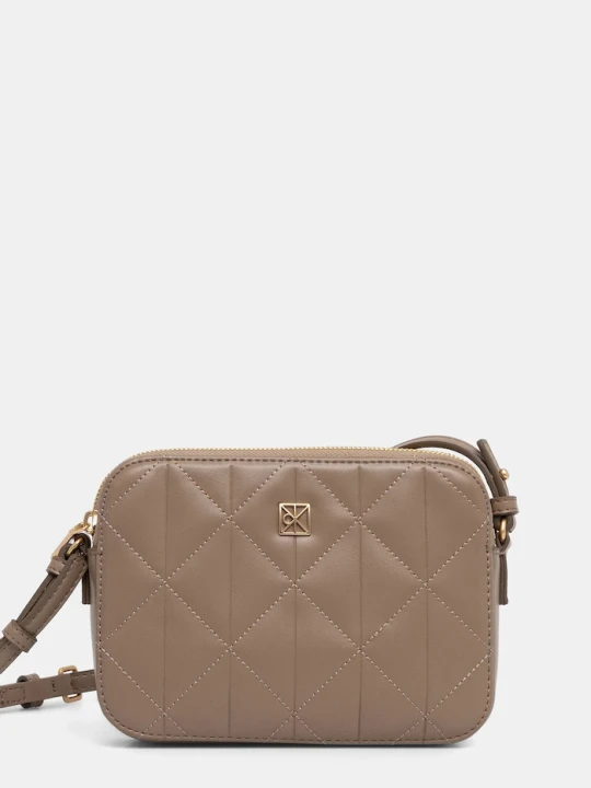 Zdjęcie produktu Calvin Klein torebka crossbody damska z imitacji skóry beżowy