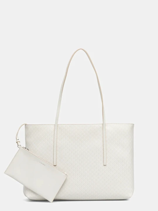 Zdjęcie produktu Calvin Klein torebka tote damska z imitacji skóry biały