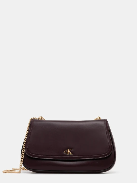 Zdjęcie produktu Calvin Klein torebka crossbody damska z imitacji skóry bordowy