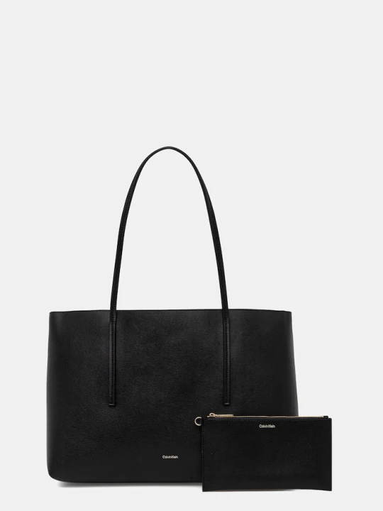 Zdjęcie produktu Calvin Klein torebka shopper damska z imitacji skóry czarny