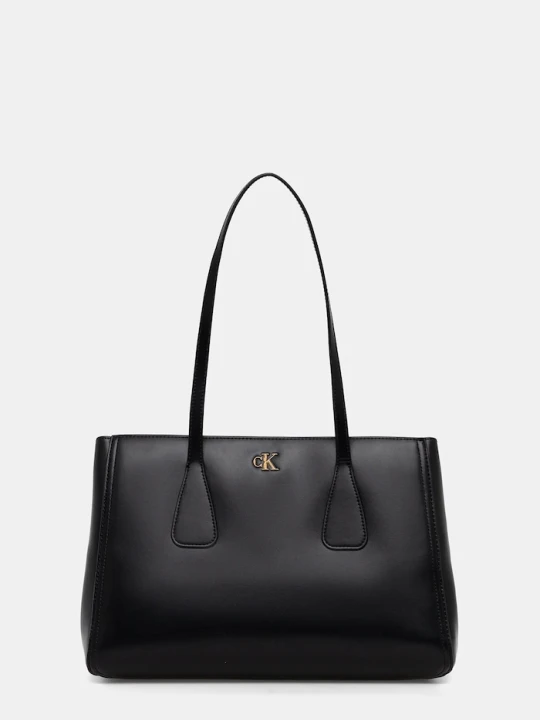 Zdjęcie produktu Calvin Klein torebka shopper damska z imitacji skóry czarny